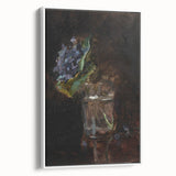 Modern Wall Art - Dark Floral Bouquet of Violets | Elegant Contemporary Art