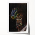 Modern Wall Art - Dark Floral Bouquet of Violets | Elegant Contemporary Art