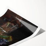 Modern Wall Art - Dark Floral Bouquet of Violets | Elegant Contemporary Art