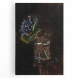 Modern Wall Art - Dark Floral Bouquet of Violets | Elegant Contemporary Art