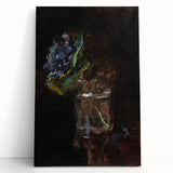 Modern Wall Art - Dark Floral Bouquet of Violets | Elegant Contemporary Art