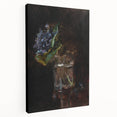 Modern Wall Art - Dark Floral Bouquet of Violets | Elegant Contemporary Art