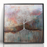 Multicolor Abstract Tree Wall Art - Large Canvas & Framed Print