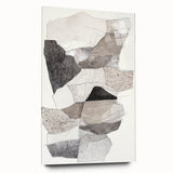 Abstract minimalist acrylic glass design in side view, showcasing a sleek, modern aesthetic with soft pastel colors and a frameless finish, perfect for contemporary decor.