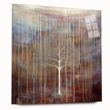 Golden Abstract Tree Wall Art - Large Canvas & Framed Print