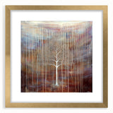 Golden Abstract Tree Wall Art - Large Canvas & Framed Print