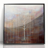 Golden Abstract Tree Wall Art - Large Canvas & Framed Print
