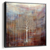 Golden Abstract Tree Wall Art - Large Canvas & Framed Print