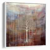 Golden Abstract Tree Wall Art - Large Canvas & Framed Print
