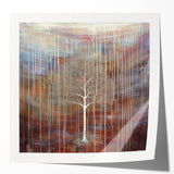 Golden Abstract Tree Wall Art - Large Canvas & Framed Print