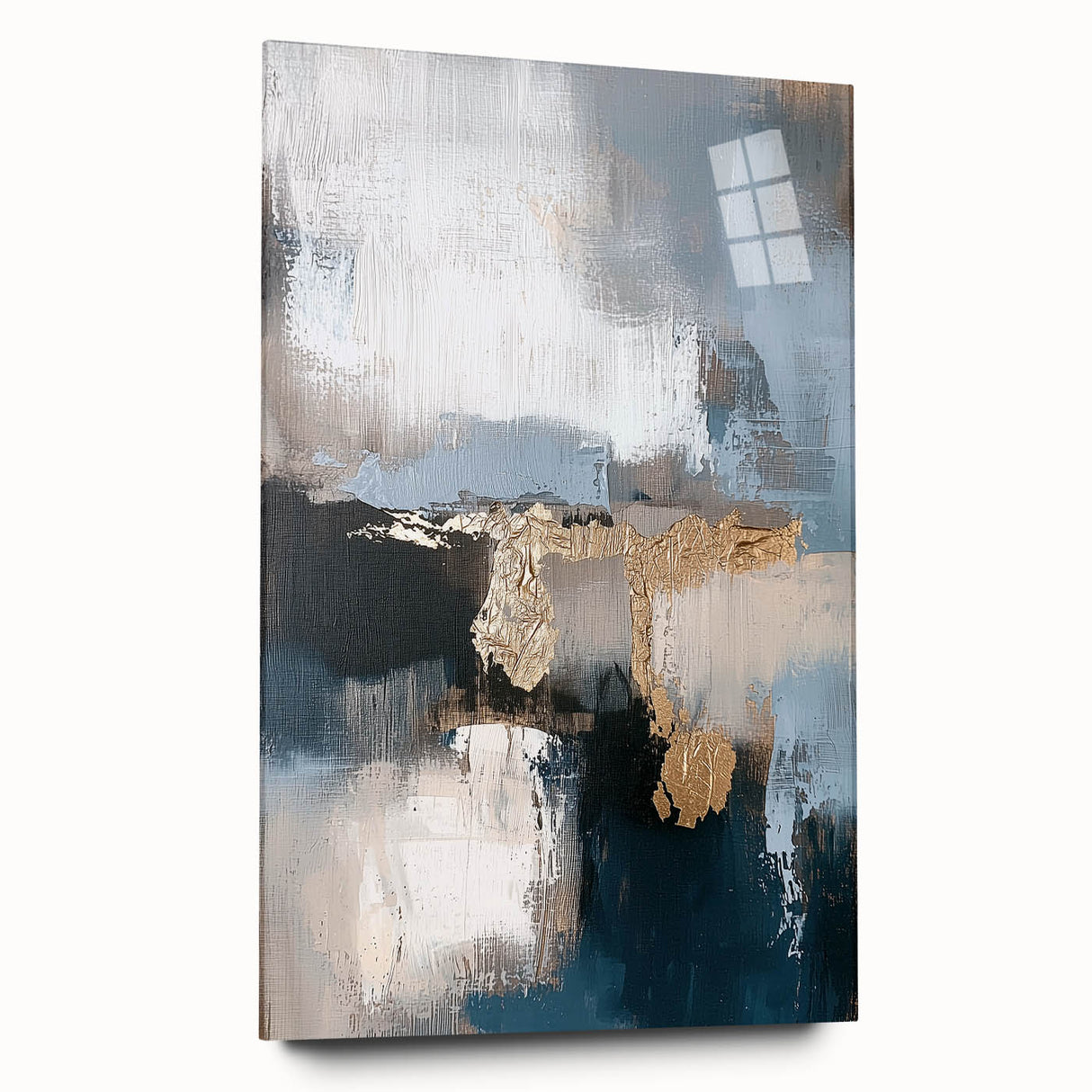 Abstract minimalist acrylic wall art design featuring a glass side view, showcasing vibrant colors and smooth textures, ideal for modern home decor.