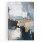 Abstract minimalist stretched canvas artwork featuring soft pastel colors in a geometric pattern, suitable for modern home decor, enhancing any living space ambiance.