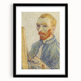 Vincent van Gogh Wall Art - Self-Portrait with Easel (1888)