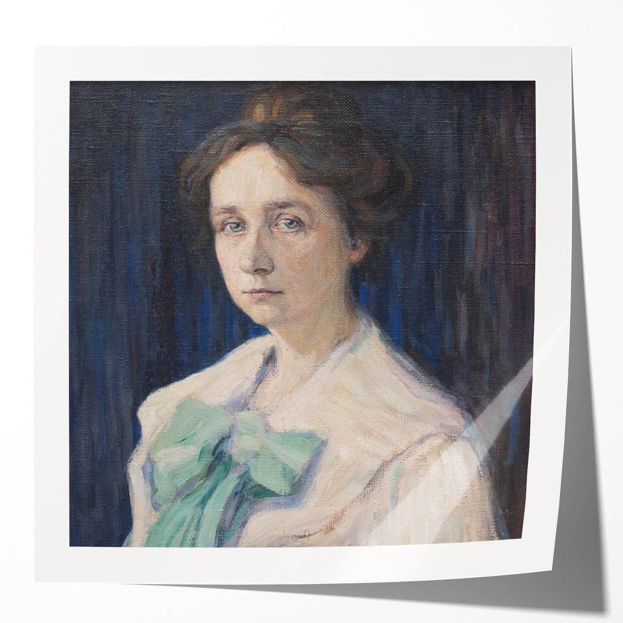 Classic Modern Portrait Art – Elegant Woman’s Portrait with Soft Tones