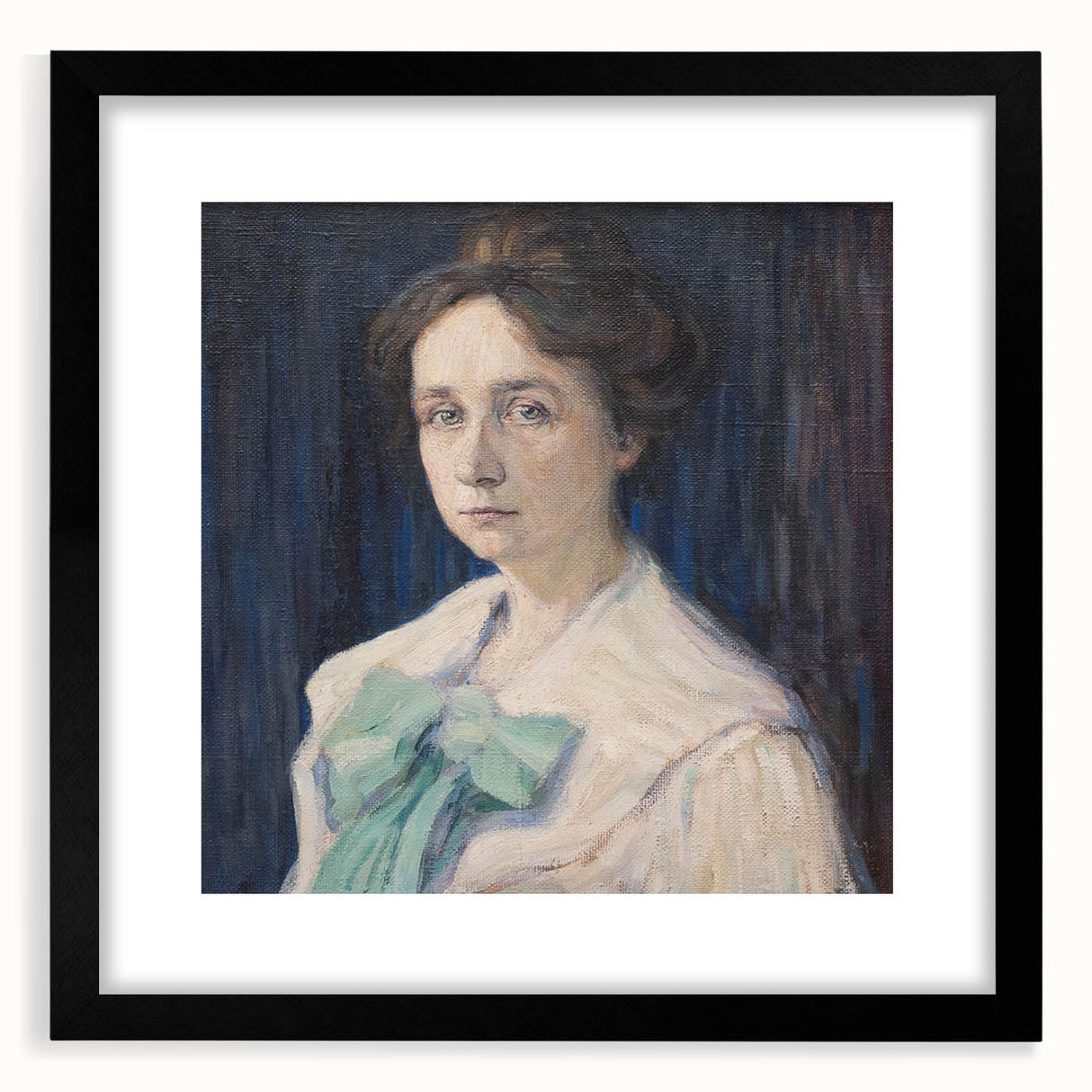 Classic Modern Portrait Art – Elegant Woman’s Portrait with Soft Tones