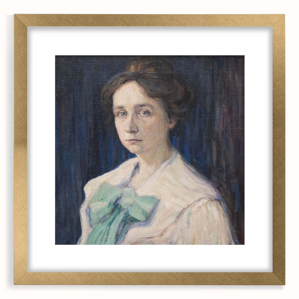Classic Modern Portrait Art – Elegant Woman’s Portrait with Soft Tones