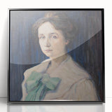 Classic Modern Portrait Art – Elegant Woman’s Portrait with Soft Tones