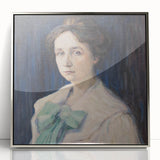 Classic Modern Portrait Art – Elegant Woman’s Portrait with Soft Tones