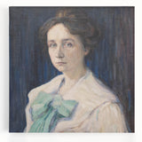 Classic Modern Portrait Art – Elegant Woman’s Portrait with Soft Tones