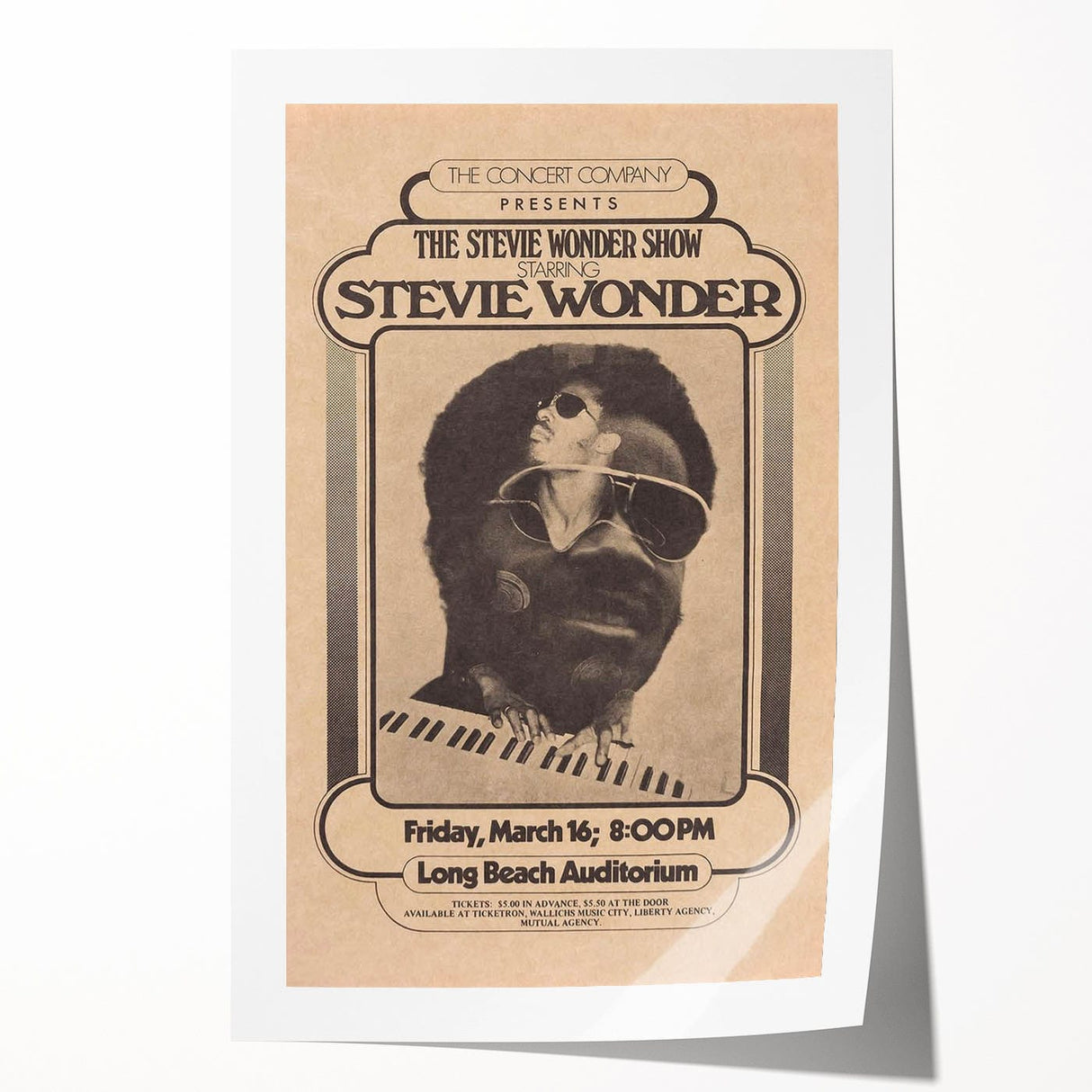 Stevie Wonder Retro Wall Art - Vintage Poster Art