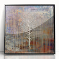 Golden Blue Abstract Tree Wall Art - Large Canvas & Framed Print