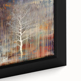 Golden Blue Abstract Tree Wall Art - Large Canvas & Framed Print