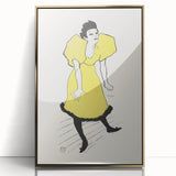 Toulouse-Lautrec Wall Art - Polaire on Stage in Yellow Dress