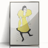 Toulouse-Lautrec Wall Art - Polaire on Stage in Yellow Dress