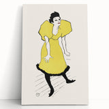 Toulouse-Lautrec Wall Art - Polaire on Stage in Yellow Dress