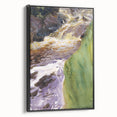 Romanticism Art: Rushing Water - Vibrant Landscape Canvas Print