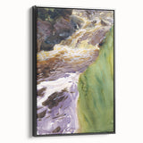 Romanticism Art: Rushing Water - Vibrant Landscape Canvas Print