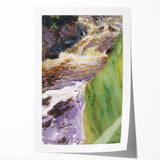 Romanticism Art: Rushing Water - Vibrant Landscape Canvas Print