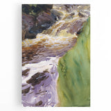 Romanticism Art: Rushing Water - Vibrant Landscape Canvas Print