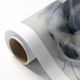 Abstract minimalist rolled canvas artwork showcasing soft pastel colors and geometric shapes, elegantly packaged in a protective cardboard tube for easy display.