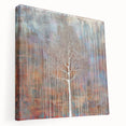 Teal and Brown Abstract Tree Wall Art - Large Canvas & Framed Print