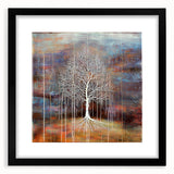 Golden Brown Abstract Tree Wall Art - Large Canvas & Framed Print