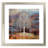 Golden Brown Abstract Tree Wall Art - Large Canvas & Framed Print