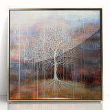 Golden Brown Abstract Tree Wall Art - Large Canvas & Framed Print