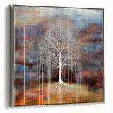 Golden Brown Abstract Tree Wall Art - Large Canvas & Framed Print