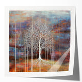 Golden Brown Abstract Tree Wall Art - Large Canvas & Framed Print
