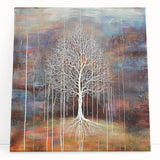 Golden Brown Abstract Tree Wall Art - Large Canvas & Framed Print