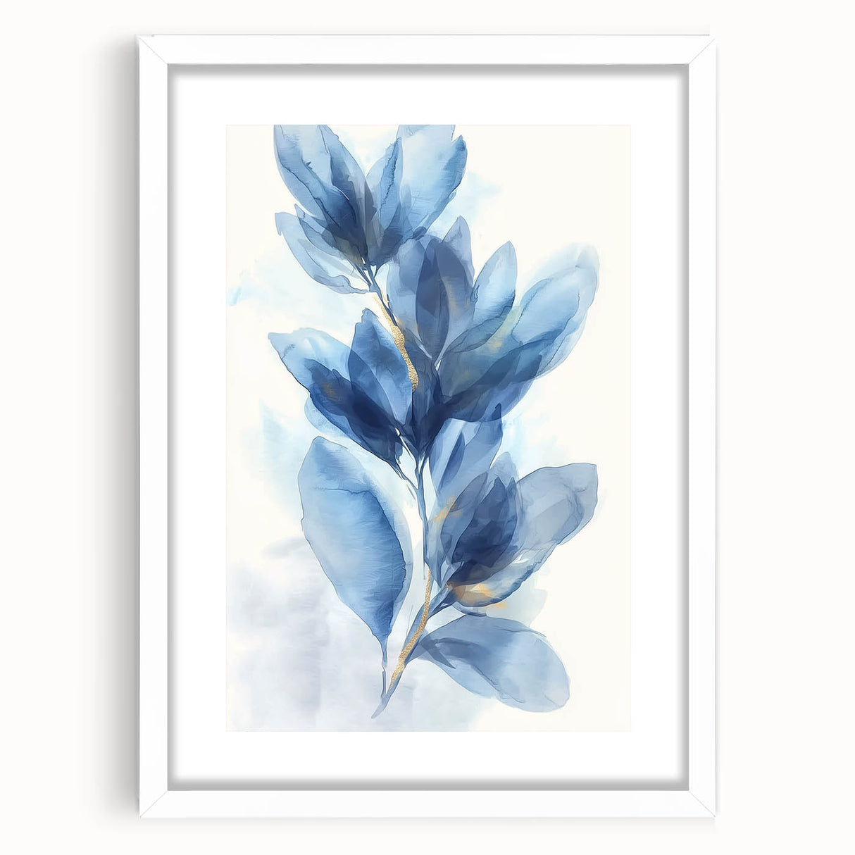 Minimalist abstract artwork framed in white, showcasing geometric shapes and soft pastel colors, perfect for modern home decor and enhancing living spaces.