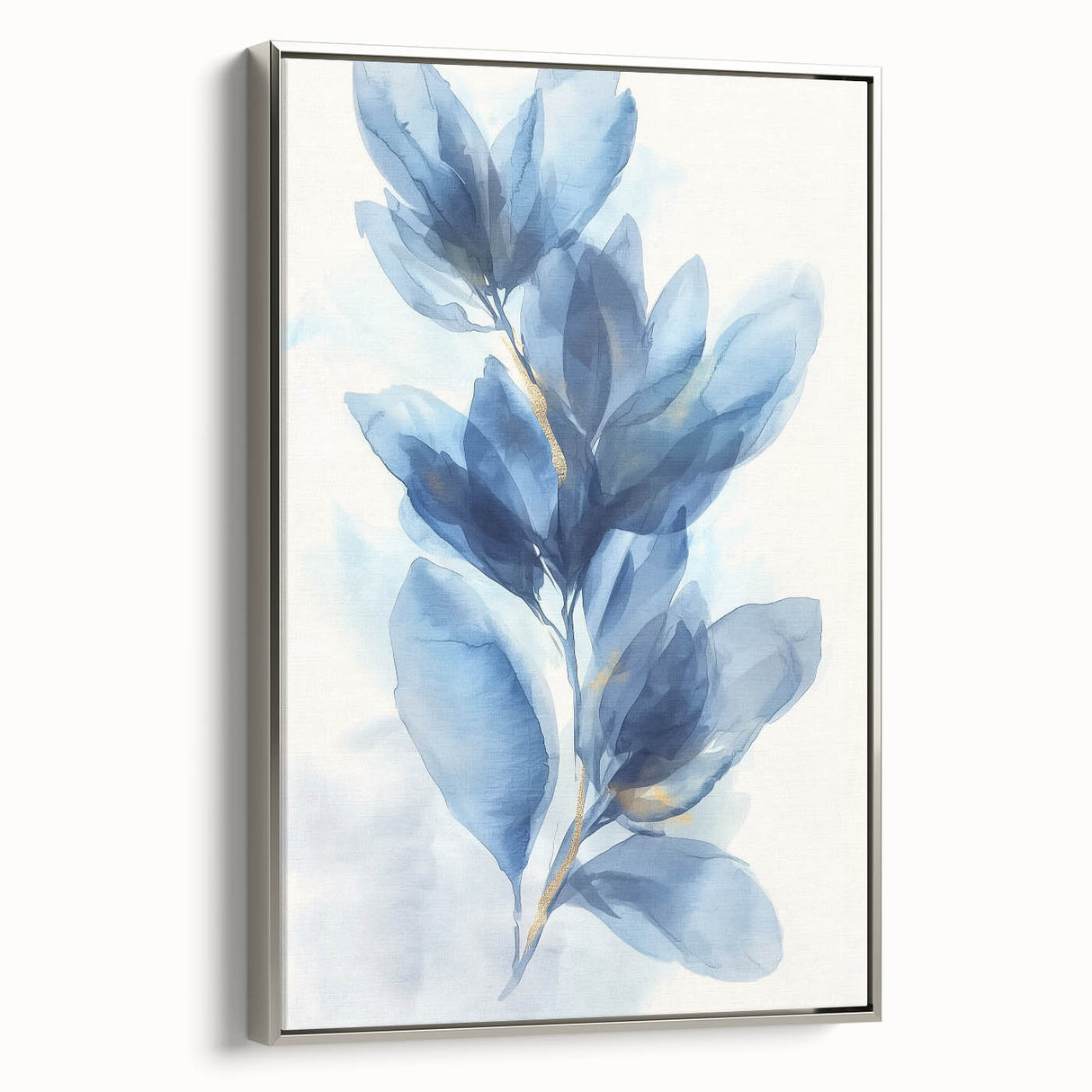 Framed minimalist abstract canvas art with a silver border, showcasing soft geometric patterns and muted colors, ideal for modern interior decor.