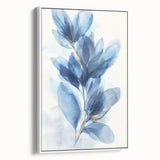 Framed minimalist abstract canvas artwork in white, showcasing elegant lines and soft colors. Perfect for modern home decor or office aesthetics.