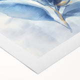 Abstract minimalist wall art on rolled canvas, showcasing soft pastel colors and geometric patterns, ideal for modern decor. Packaged securely in a cardboard tube for safe delivery.