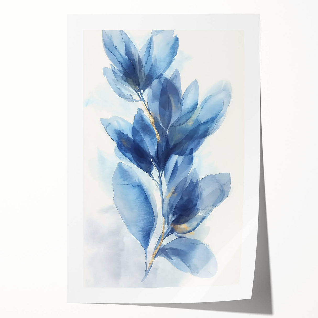 Abstract minimalist wall art print featuring soft pastel colors and geometric shapes, elegantly rolled and ready for framing, perfect for modern home decor.