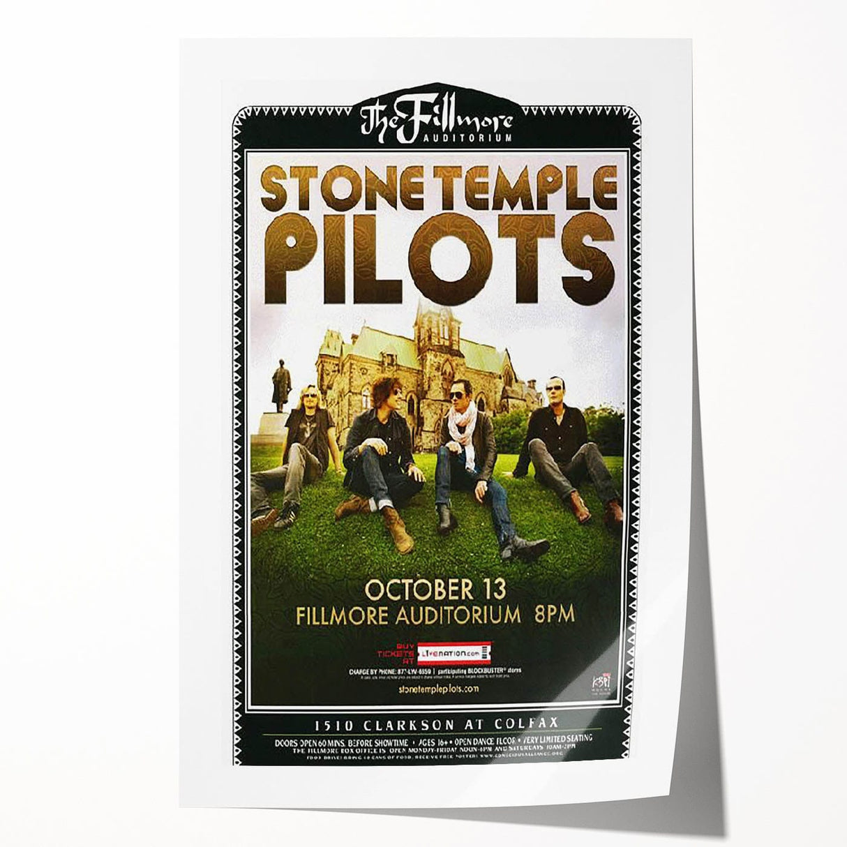 Stone Temple Pilots Fillmore Auditorium Poster – Vintage Rock Art