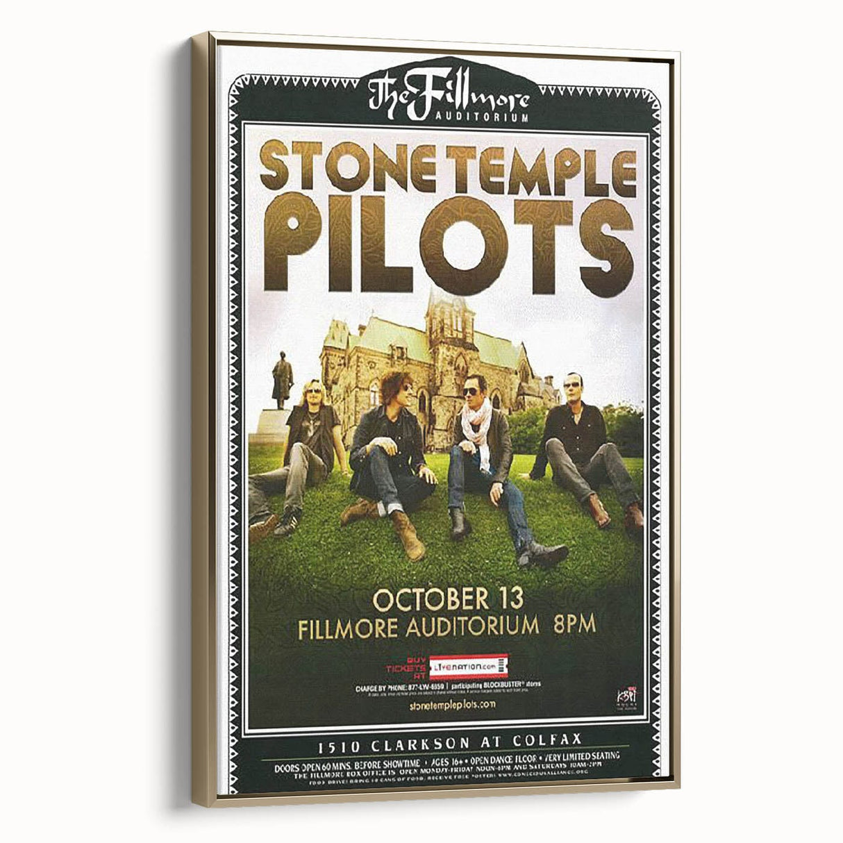 Stone Temple Pilots Fillmore Auditorium Poster – Vintage Rock Art