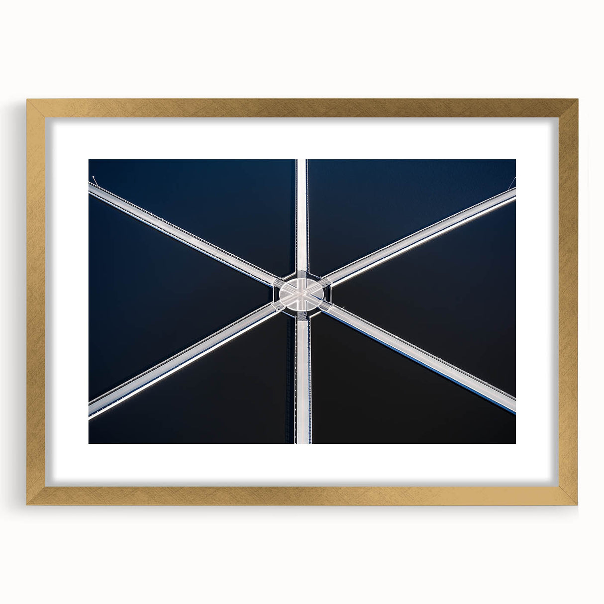 Symmetry in Motion – Dynamic Aerial Abstract Urban Wall Art