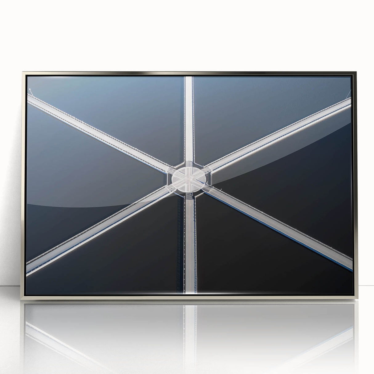 Symmetry in Motion – Dynamic Aerial Abstract Urban Wall Art